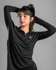 Women’s Black Zip Pullover