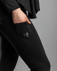 Women’s Black Leggings (Right Pocket)